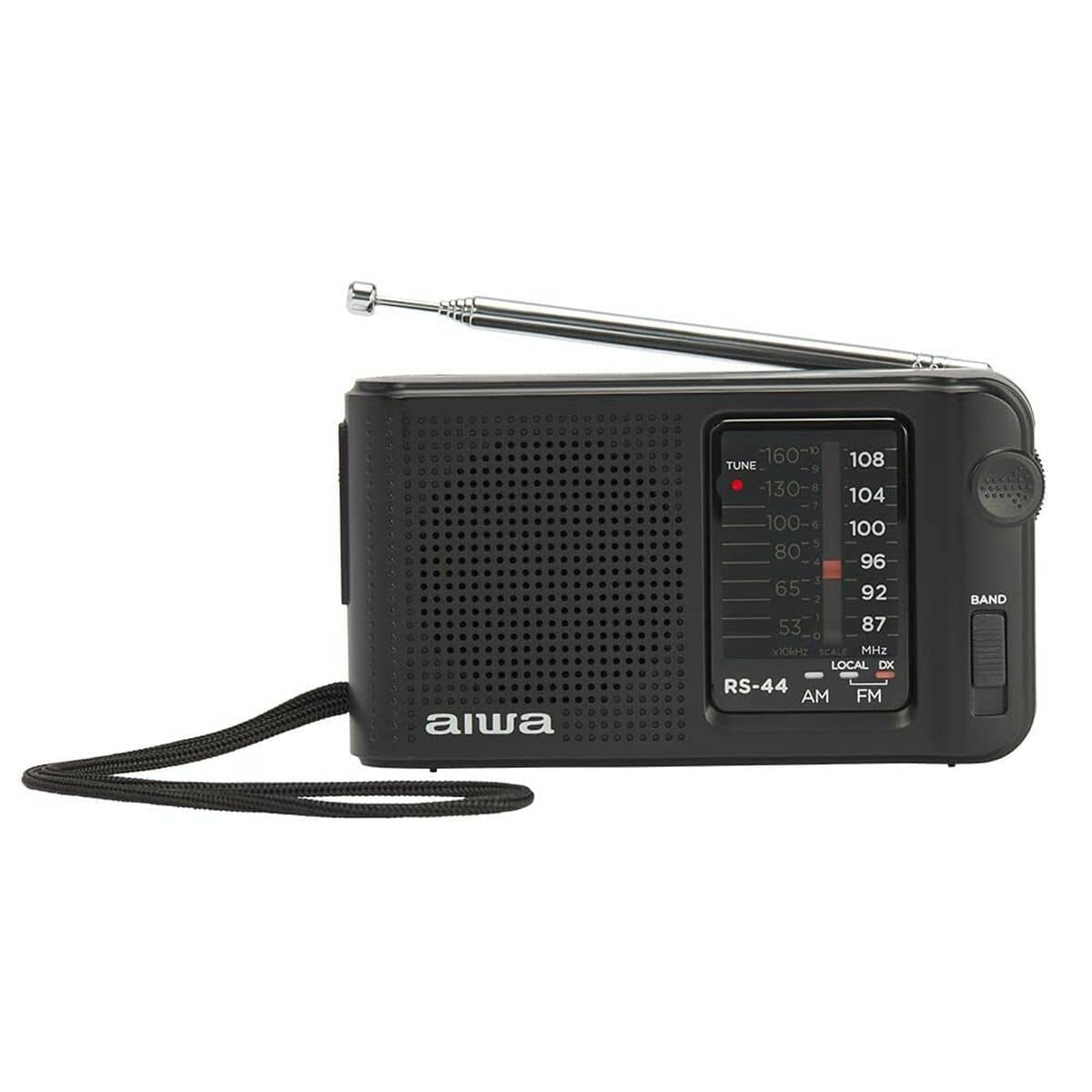 Radio Portátil Aiwa RS-44 Analógica con auriculares, color Negro